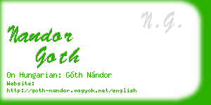 nandor goth business card